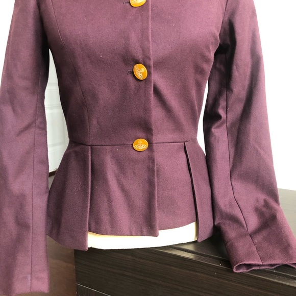 Vivienne Westwood Deep Plum Jacket Sz 6 - Picture 9 of 16